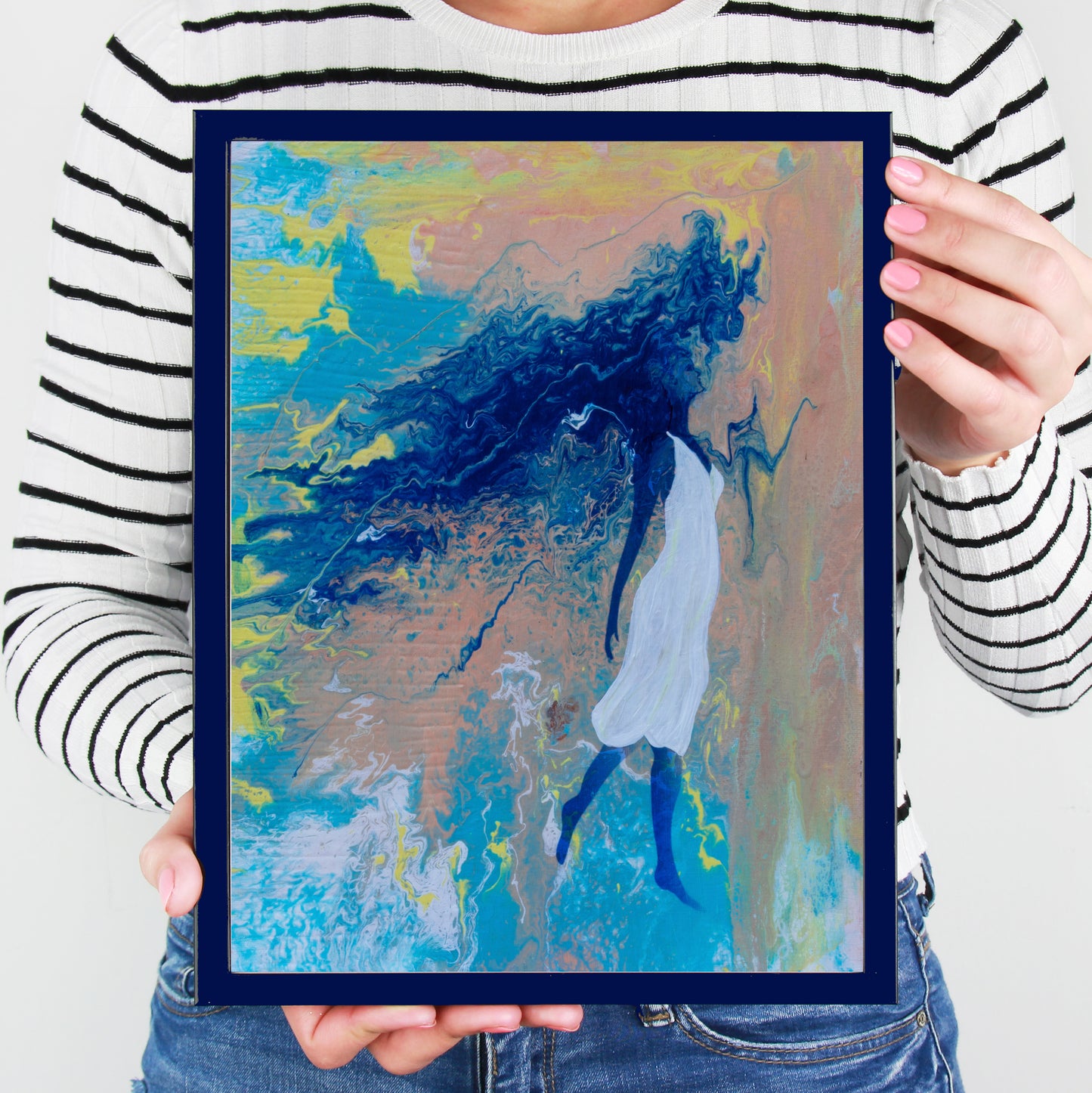 Face the Wind, Empowered Women Giclee Art Print, Empowering Art for Women, Inspirational Wall Decor, Fine Art Print, Gift for Her