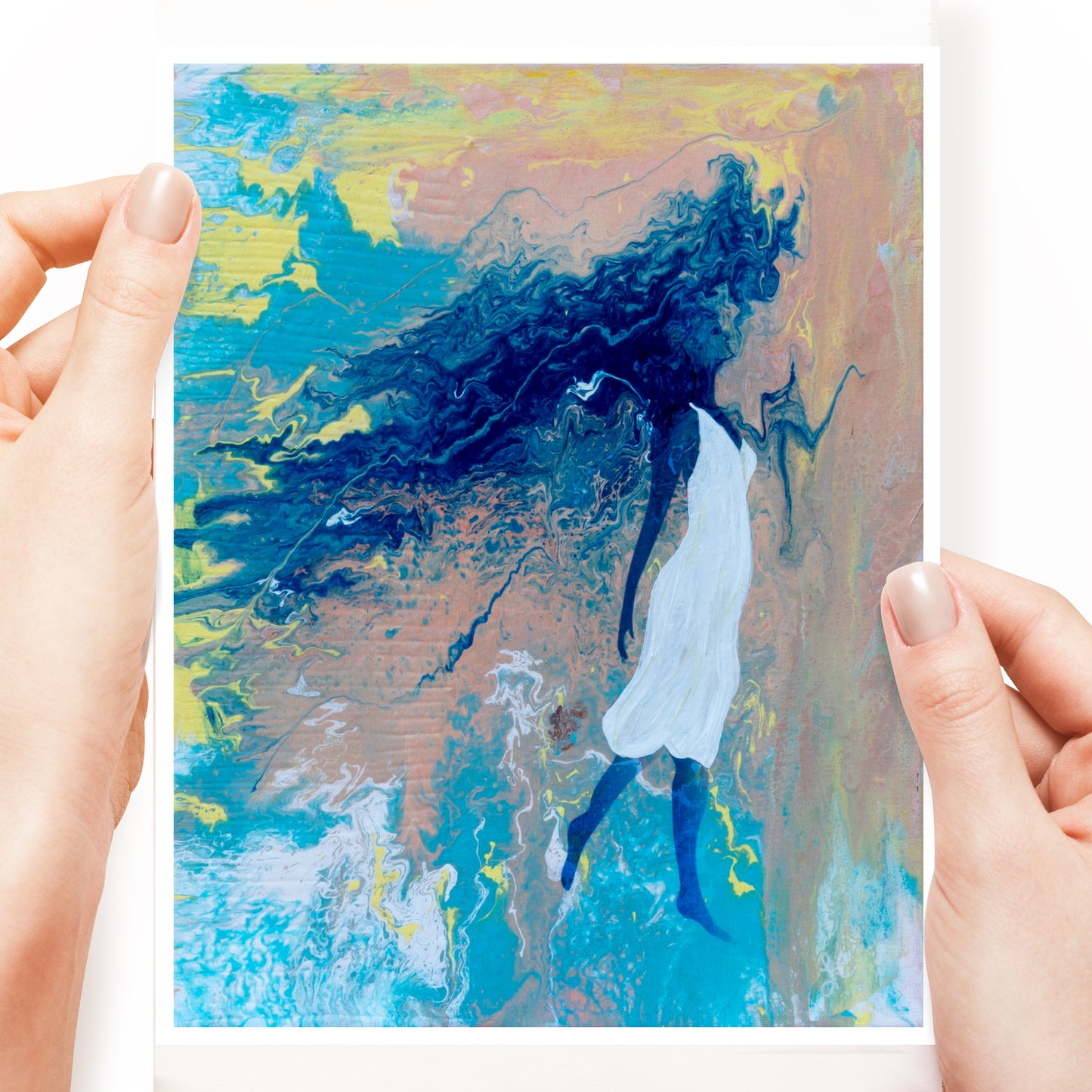 Face the Wind, Empowered Women Giclee Art Print, Empowering Art for Women, Inspirational Wall Decor, Fine Art Print, Gift for Her