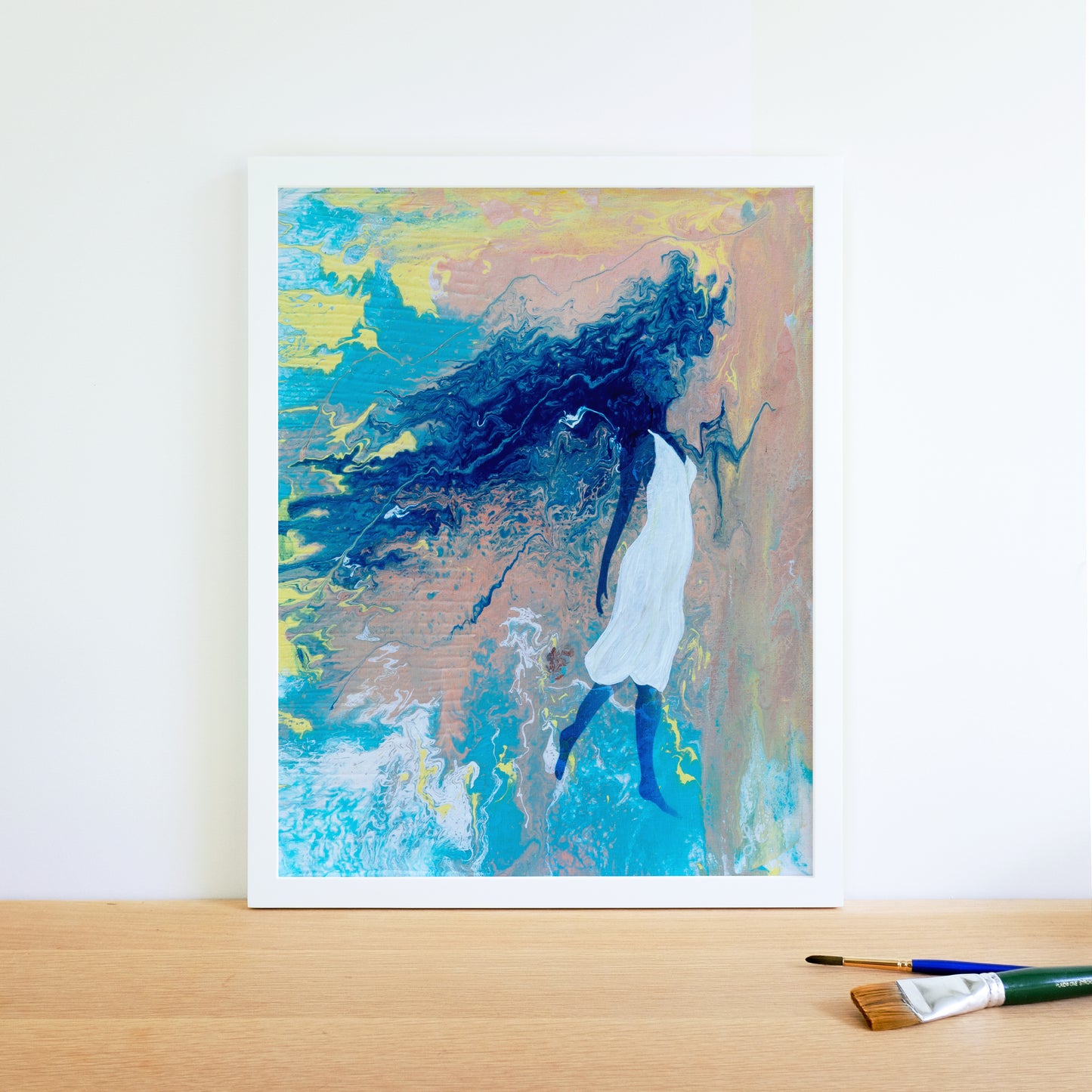 Face the Wind, Empowered Women Giclee Art Print, Empowering Art for Women, Inspirational Wall Decor, Fine Art Print, Gift for Her