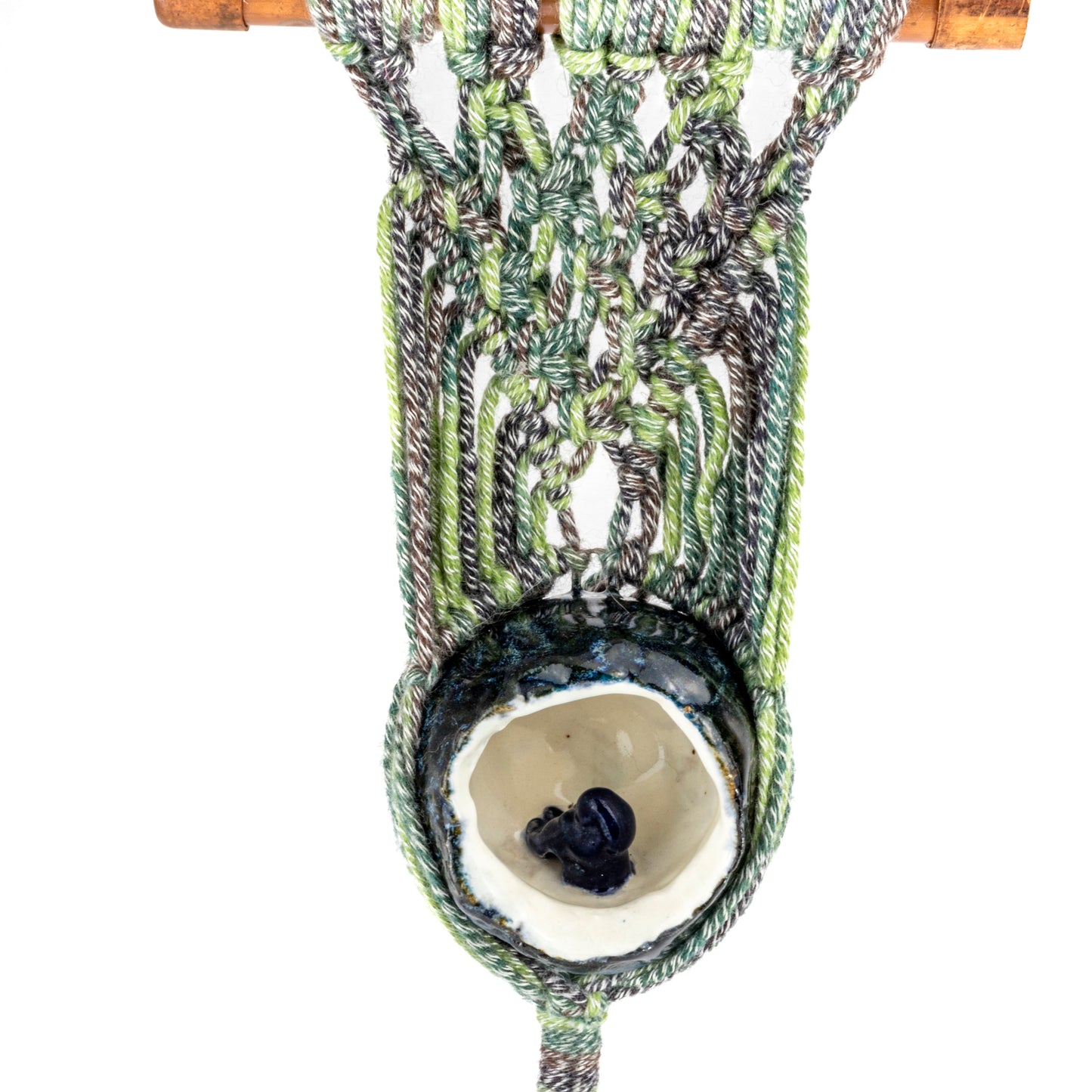 Meditating Woman Macrame Wall Hanging