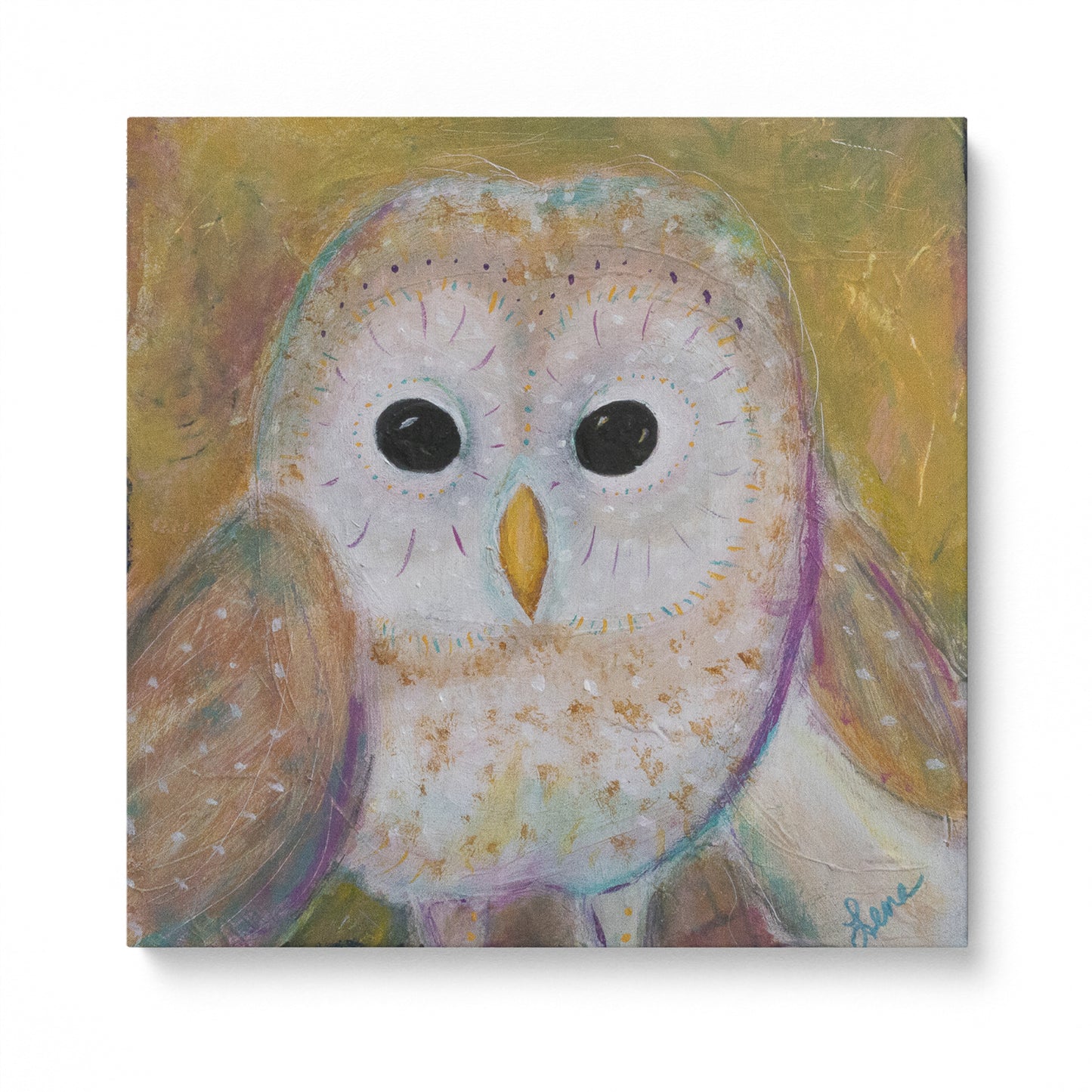 Owl of Athena - Original Acrylic Painting on Eco-Friendly Gessobord