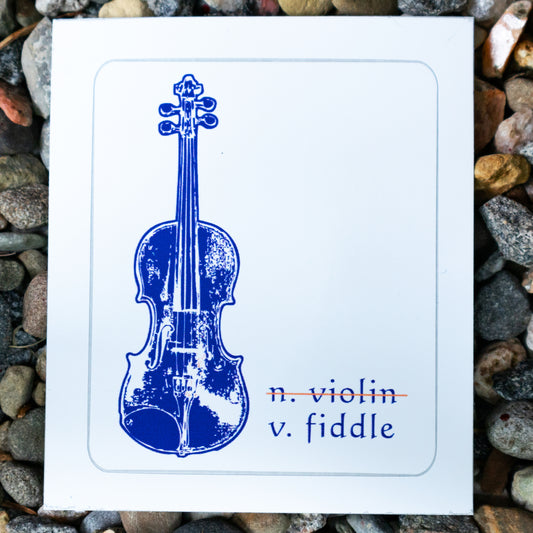 Fiddle Not Violin Sticker - Americana Folk Music Country Charm Vintage Style Indie Vibes - Music Lover Gift Laptop Decal