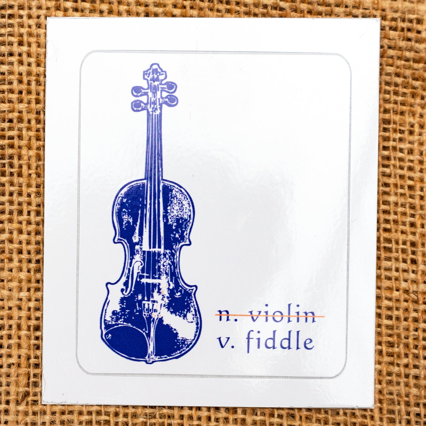 Fiddle Not Violin Sticker - Americana Folk Music Country Charm Vintage Style Indie Vibes - Music Lover Gift Laptop Decal