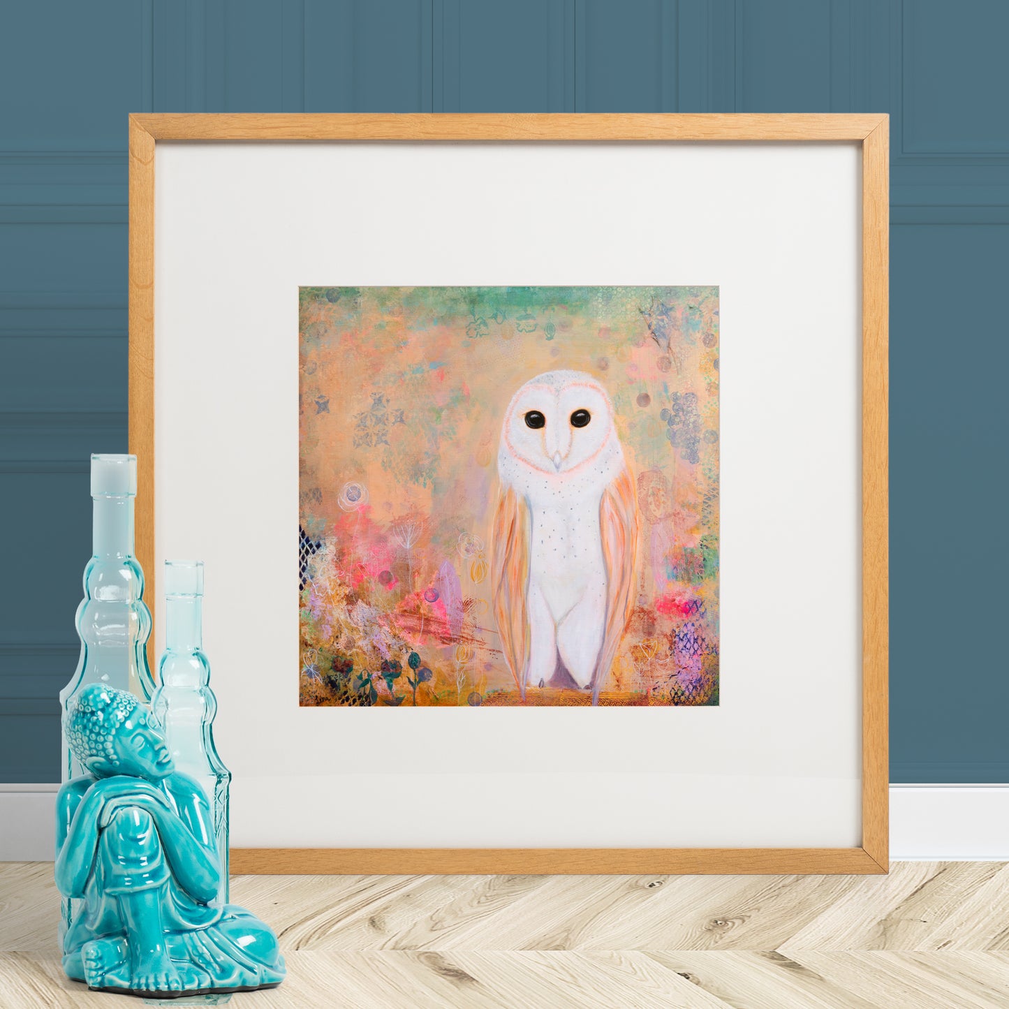 Abstract Owl Fine Art Print, Symbolic Artwork of Wisdom, and Knowledge (from Original Artwork)