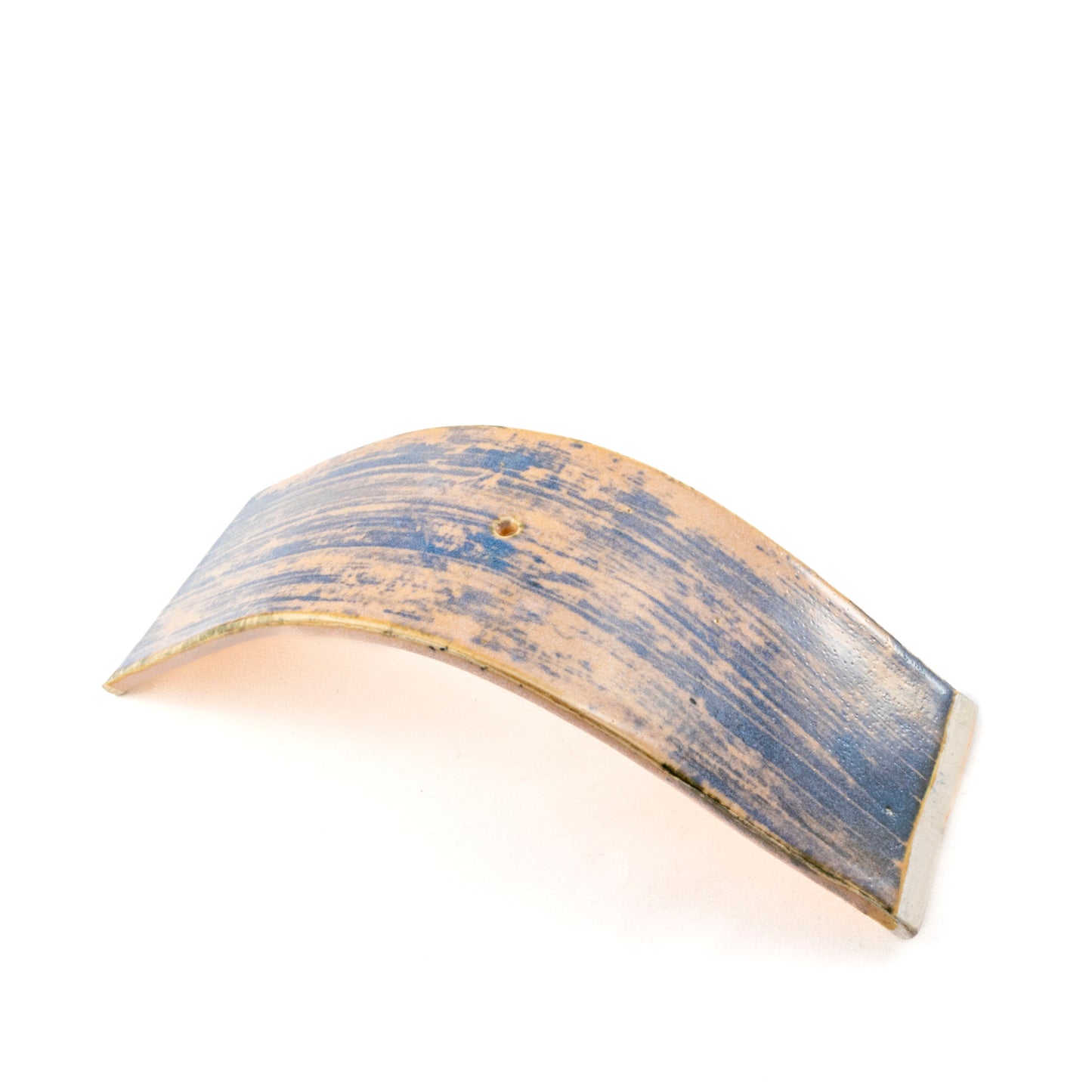 Peach And Denim Ceramic Arch Incense Holder