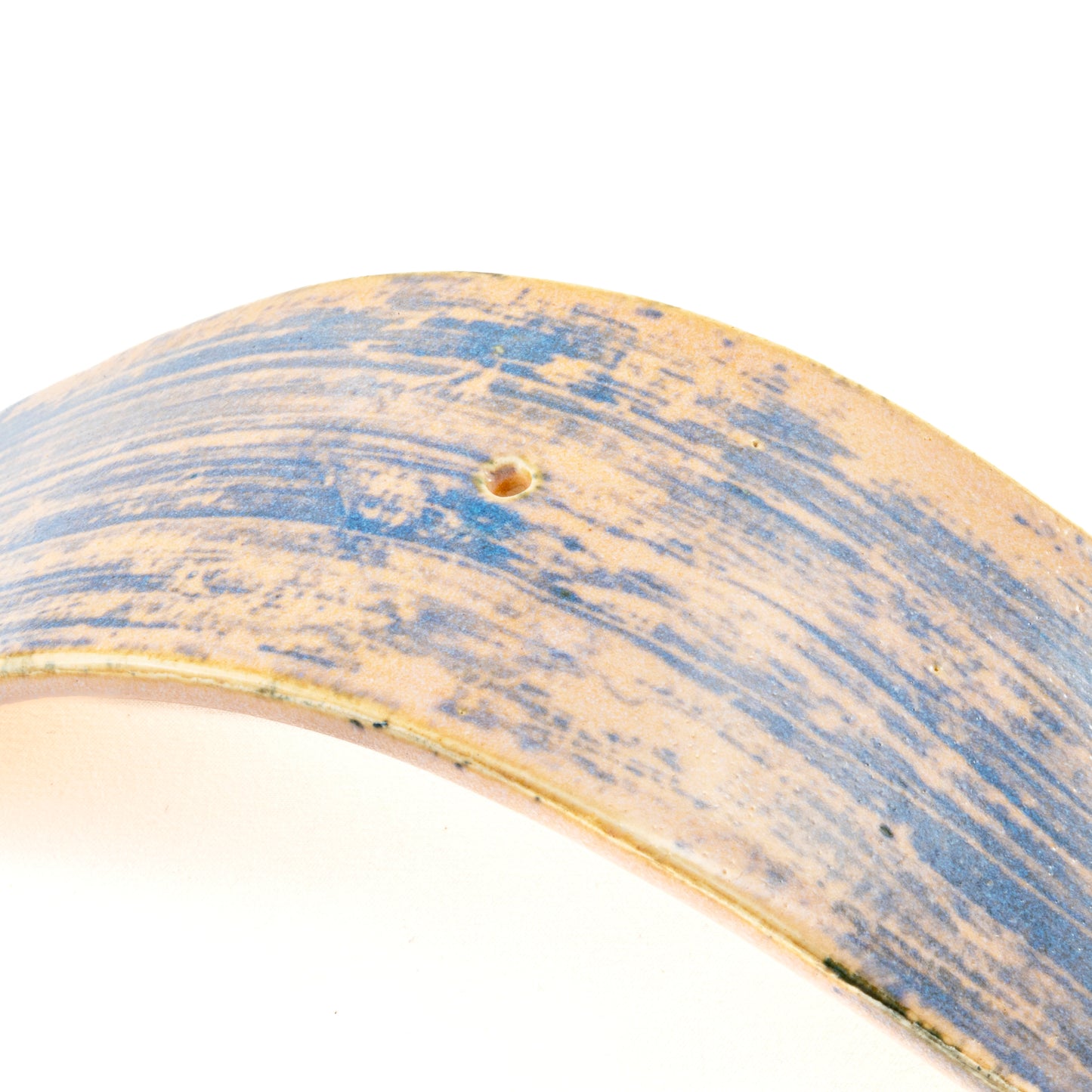 Peach And Denim Ceramic Arch Incense Holder